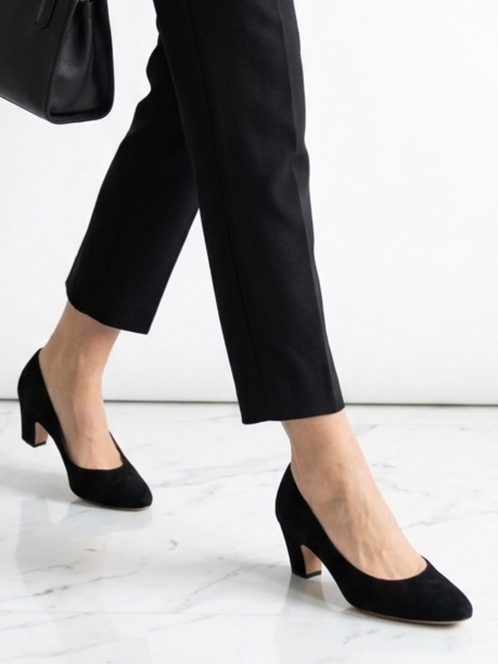 Vintage Salvatore Ferragamo Black Suede Classic heels